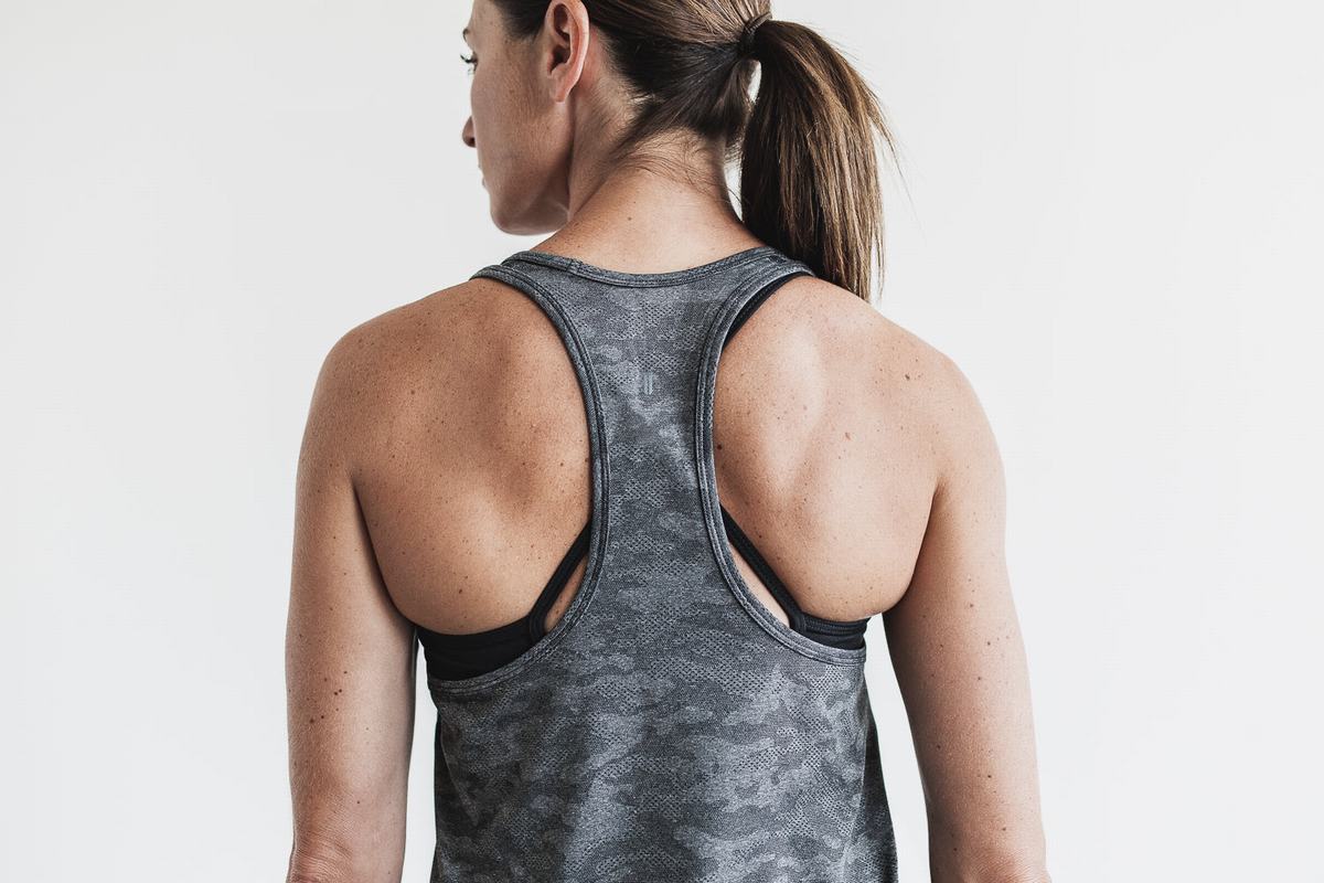 Nobull Lightweight Textured Women's Tank Tops Camo | Australia (QZ6892)